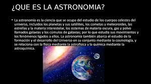 Astronomía ¿qué es?
